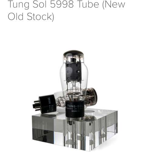 一對 Tung Sol 5998 (New Old Stock) = 6080, 6AS7, 7236
