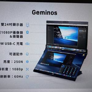 美國 Geminos 革命性 折疊外接雙螢幕 與電腦一齊買會有優惠