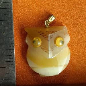 Vintage Jade Owl Pendant