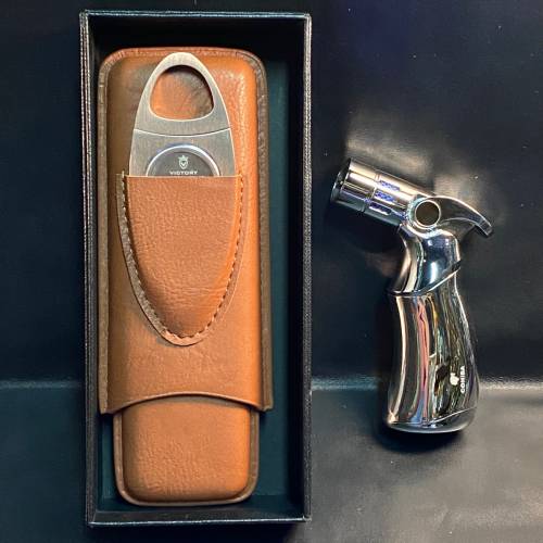 「特價」雪茄火槍及雪茄套連剪