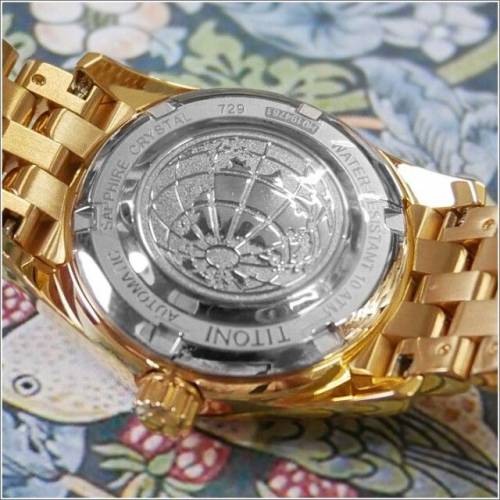 titoni梅花宇宙系列自动机械729 G-DB-306梅花女裝全金錶，