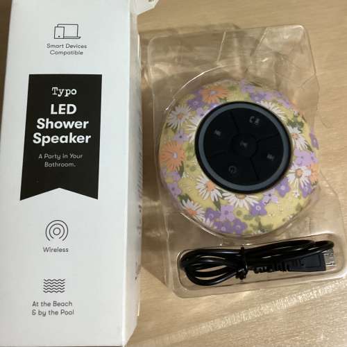 Typo LED Shower Speaker 浴室用防水藍牙擴音器 $80
