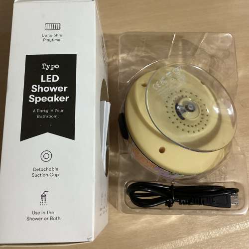 Typo LED Shower Speaker 浴室用防水藍牙擴音器 $80