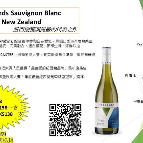 紐西蘭獲獎無數的代表之作 Yealands Sauvignon Blanc  New Zealand