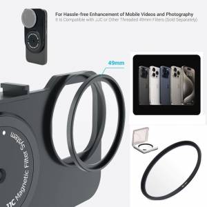 JJC Magnetic Lens Filter Kit With 49mm Soft Filter For iPhone 15 Pro