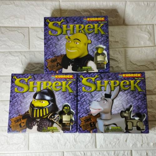 全新原裝日本版2003 Kubrick Shrek史力加 8款積木公仔
