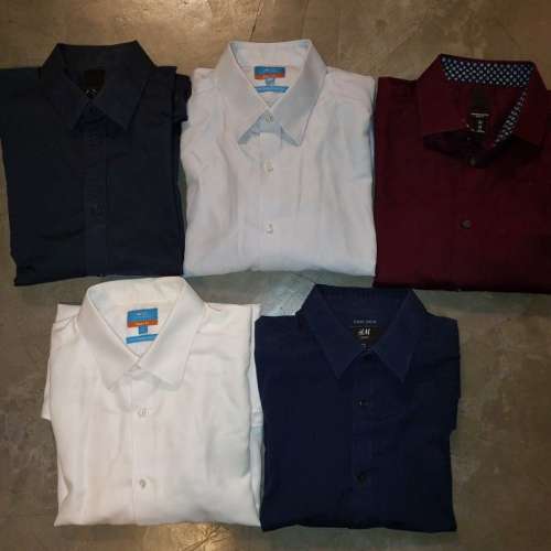 新淨全正常 男裝恤衫 顏色 白 深藍 淺藍 紅 大碼中碼 Men Shirts Formal whtie blu...