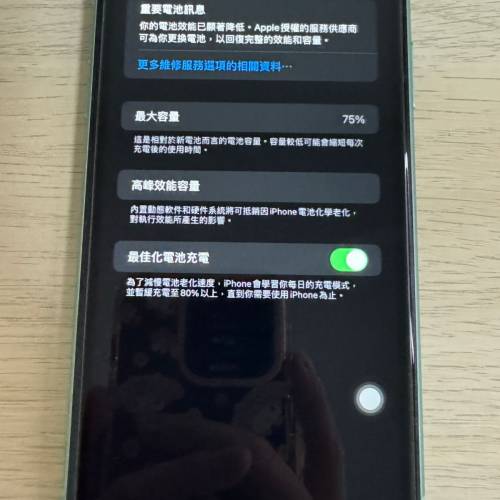 iPhone 11 湖水綠 128GB  100% Work 75%電