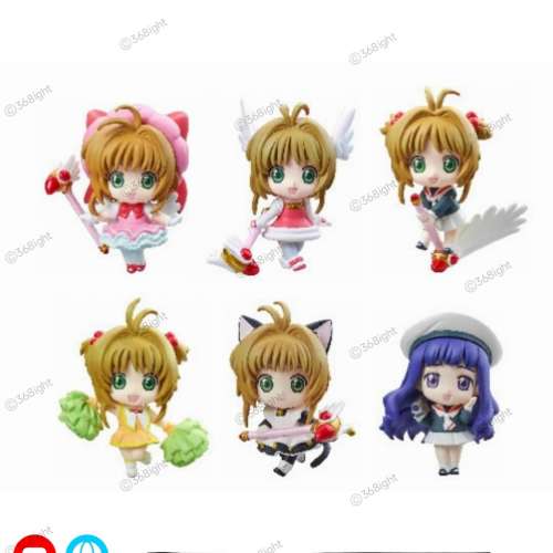 2024 新款百變小櫻Q版 手辦盒蛋蛋糕手機裝飾