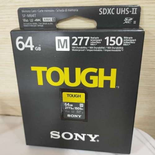 Sony SF-M Series Tough UHS-II SDXC 記憶卡 64GB SF-M64T
