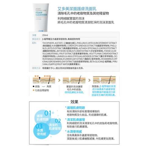 ATOMY 面部清潔四件套裝 (卸妝乳/洗面乳/去角質凝膠/剝離式面膜) 韓國