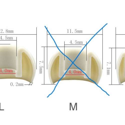 入耳式南瓜狀矽膠耳塞/耳膠,S/L碼