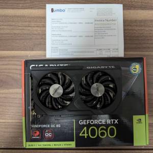 Gigabyte RTX 4060 Windforce 8Gb【有單，盒，保養】