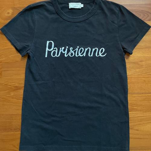 MAISON KITSUNÉ 黑色Parisienne T-shirt