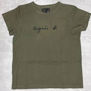 Agnes b 墨綠色Khaki 經典logo tee / T恤