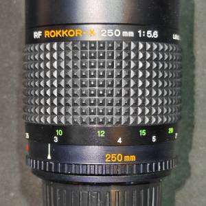 Minolta 250/5.6 RF ROKKOR-x for MD 反射鏡 波波鏡 折返鏡 99%new