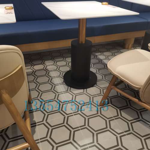 西餐廳餐餐桌椅訂造，白色巖板檯面，大理石傢私餐飲店家具訂製商眾美德