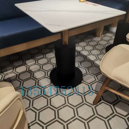 西餐廳餐餐桌椅訂造，白色巖板檯面，大理石傢私餐飲店家具訂製商眾美德