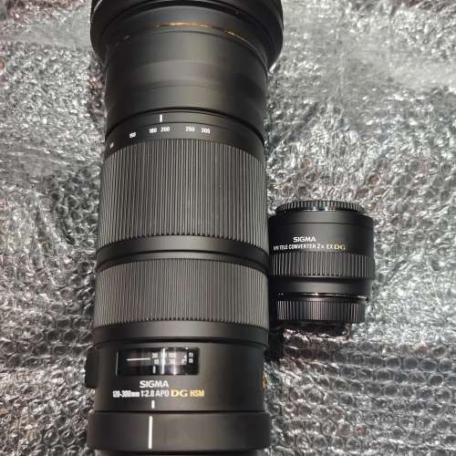 sigma 120-300/2.8 DG APO EX OS 第三代 + 2X APO 增距鏡 有盒 for Nikon F