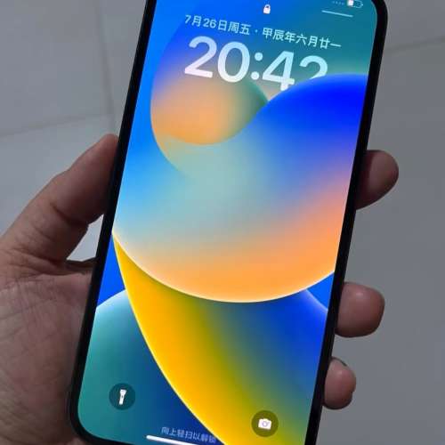 Apple iPhone13 Por Max 128G  blue ，電池效能91 % ，跟一個全新原裝玻璃貼同埋一...