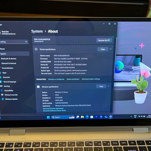 Samsung Galaxy Book 2 Pro 360, 15.6&rdquo;, i7, 16GB RAM, 1TB SSD