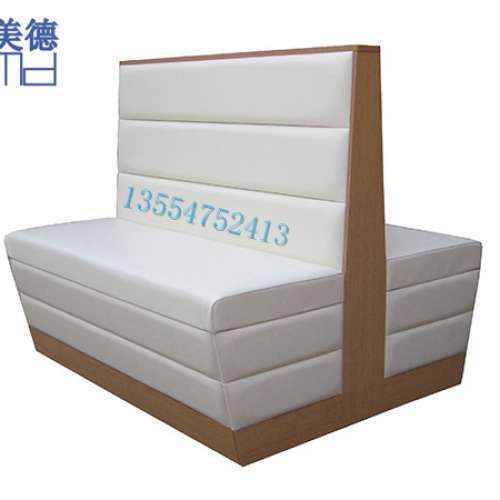 西餐廳卡座沙發定制防火皮梳化雙面沙發sofa廠家尺寸定做，餐飲店沙發傢私批發製造商