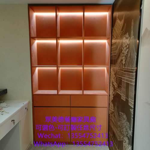 茶餐料理店備餐櫃訂做,港式餐廳防火板茶水櫃訂做工廠,木紋膠板碗碟櫃收納櫃訂製工廠,