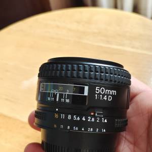Nikon AF Nikkor 50mm F1.4D（九成新）