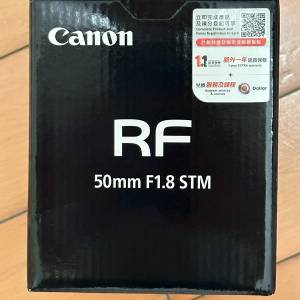 Canon RF 50 mm f/1.8 STM (99.99%新, 行貨有長保）R R3 R5 R6 R8