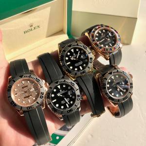 勞力士遊艇名仕型 金遊艇 鉑金遊艇 機械手錶 yacht master 40mm 42mm 橡膠表帶 Rol...