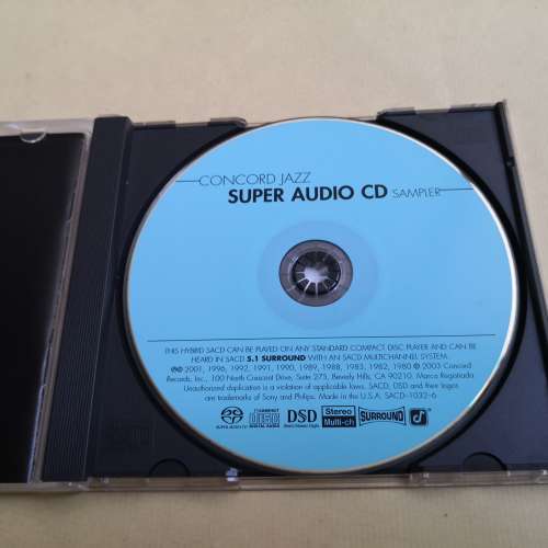 SUPER AUDIO CD SAMPLER CONCORD JAZZ 美版