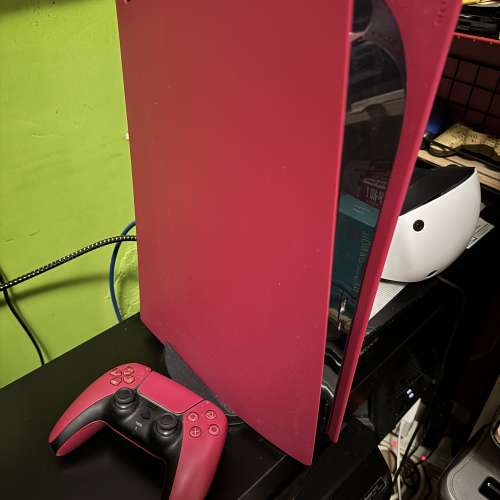 PS5 初代厚版（硬碟版）已換原裝紅色外殼（連同色原裝手掣）