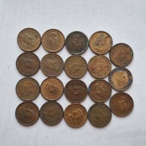 1971-79年香港伍仙舊硬幣19個，$50起，自由出價。美孚站交收