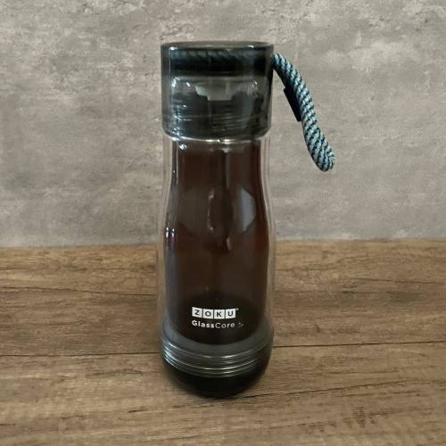 Zoku Grey Glass Core Bottle 12oz 灰色玻璃膽膠水樽