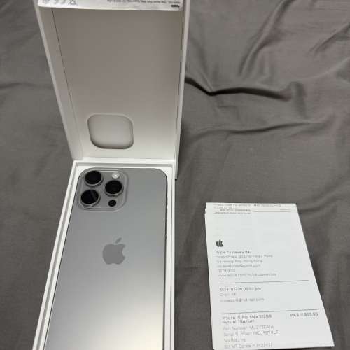iPhone 15 Pro Max - 512G 原色Titanium (香港行貨99.9%New)