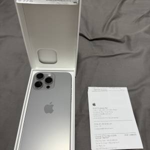 iPhone 15 Pro Max - 512G 原色Titanium (香港行貨99.9%New)