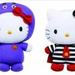 全新 McDONALD'S GRIMACE X HELLO KITTY HAMBURGLAR X HELLO KITTY 公仔