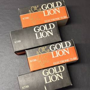 NOS 全新收藏品 英國 Gold Lion 金獅 KT88 x 4 支 附原廠數據紙及彩盒