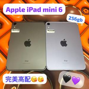 (荃灣實體店，全新超靚iPad mini6 插卡版，256gb，超靚紫色/型格黑色，完美高配✨）