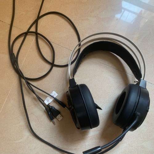 HP 頭戴式有線電競耳機麥克風 headphone USB 對講 電競 mic microphone PC laptop ...