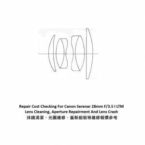 Repair Cost Checking For Canon Serenar 28mm F/3.5 I LTM Lens Cleaning　