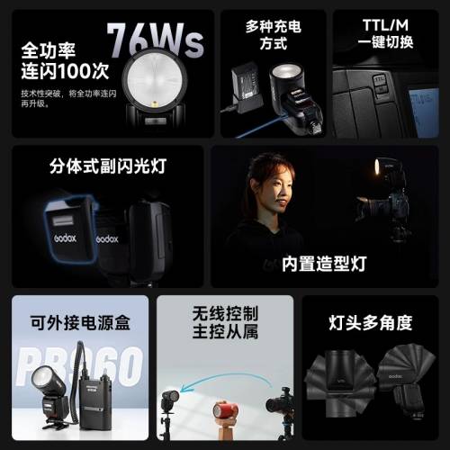 全新100%，GODOX 神牛V1pro 閃光燈