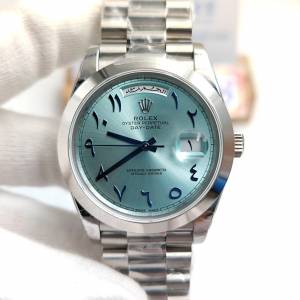 Day Date 40 SS 904L Steel Blue Dial with Arabic Markers watch