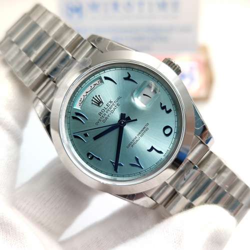Day Date 40 SS 904L Steel Blue Dial with Arabic Markers watch