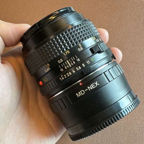 Minolta 50mm 1.4 手動對焦中古鏡 連Sony e mount轉接環