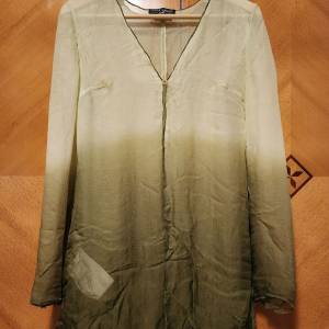 New Giorgio Armani Women 2 Layers 100% Silk Blouse 全新意大利制造GA女裝兩層100...