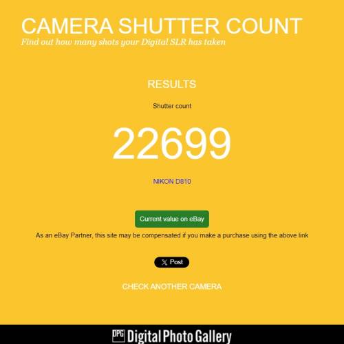 Nikon D810淨機身，快門數22699