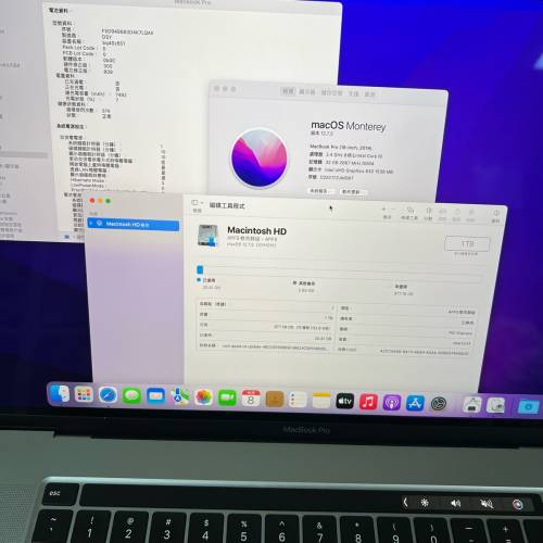 MacBook Pro 16''吋 i9 8核晶片 32GB ram+ 1TB ssd 2019 3K熒幕 灰色蘋果手提電腦