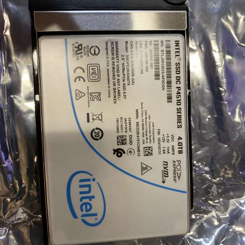 Intel DC P4510 SSD 4TB.
