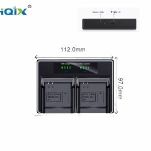 HQIX NB-4L / NB-4LH Lithium-Ion Battery With LCD Display USB-C Dual Charger